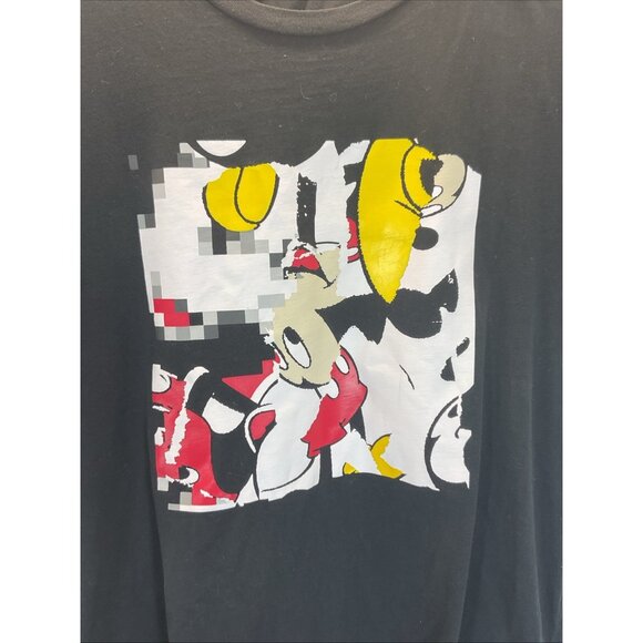 Rag And Bone Mickey Mouse Box Graphic 90th Birthday Black T-Shirt size LG - Picture 2 of 8